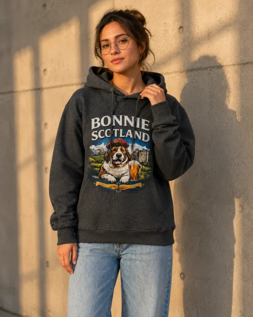 Bonnie Scotland Charcoal Hoodie