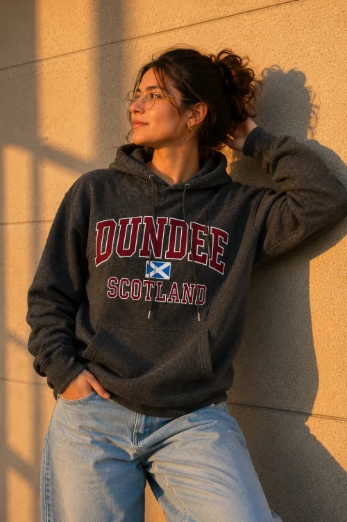 Dundee Scotland Charcoal Hoodie