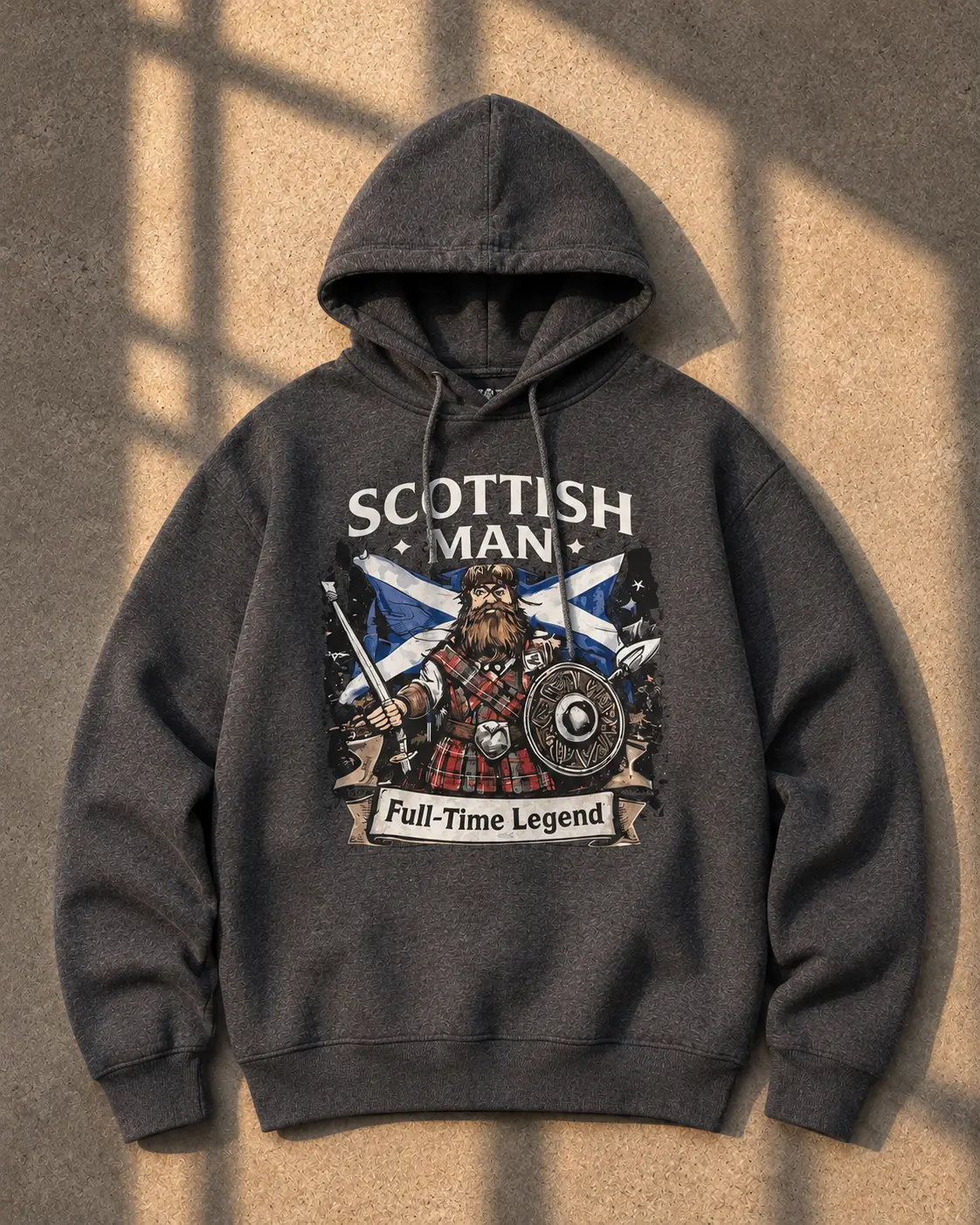 Scottish Man Graphic Charcoal Hoodie 7 Scottish Man Graphic Charcoal Hoodie