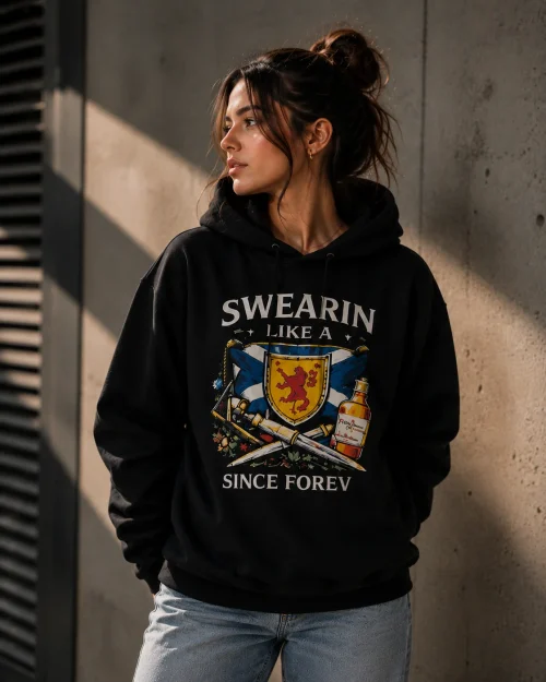 Swearin Like a Scotsman Black Hoodie