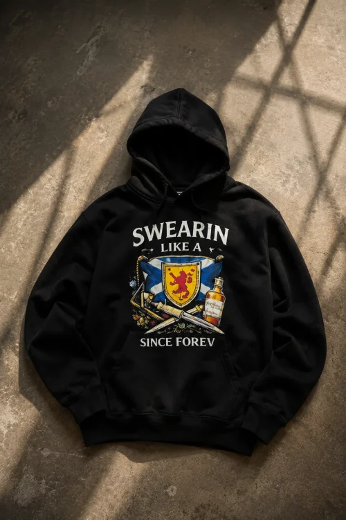 Swearin Like a Scotsman Black Hoodie