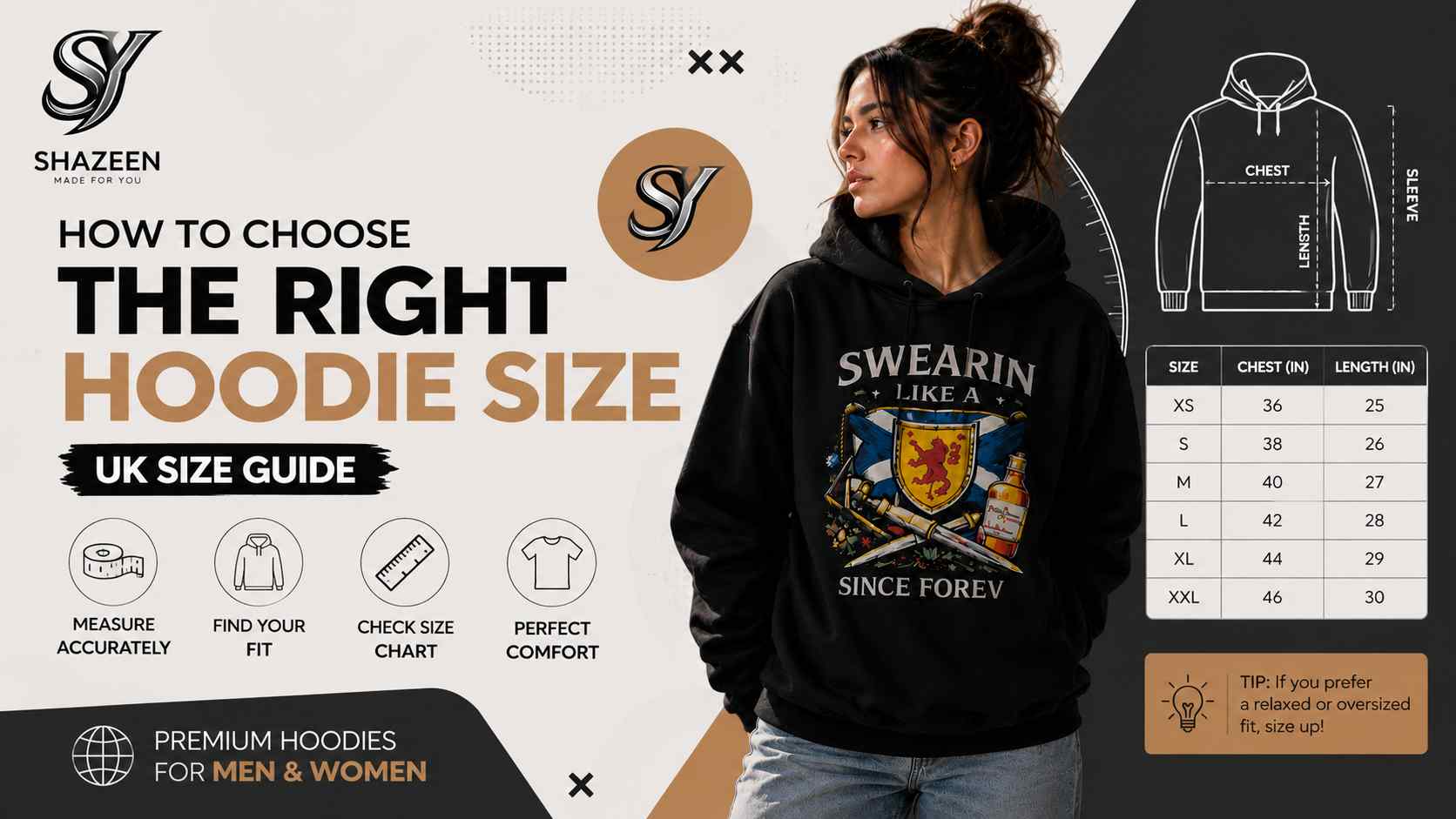 How to Choose the Right Hoodie Size (UK Size Guide)